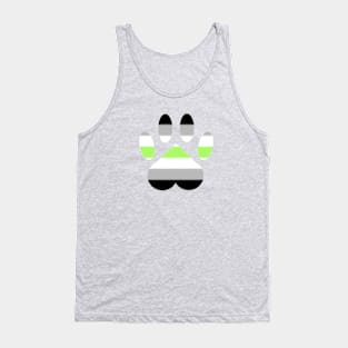 Agender Pride Paw Tank Top